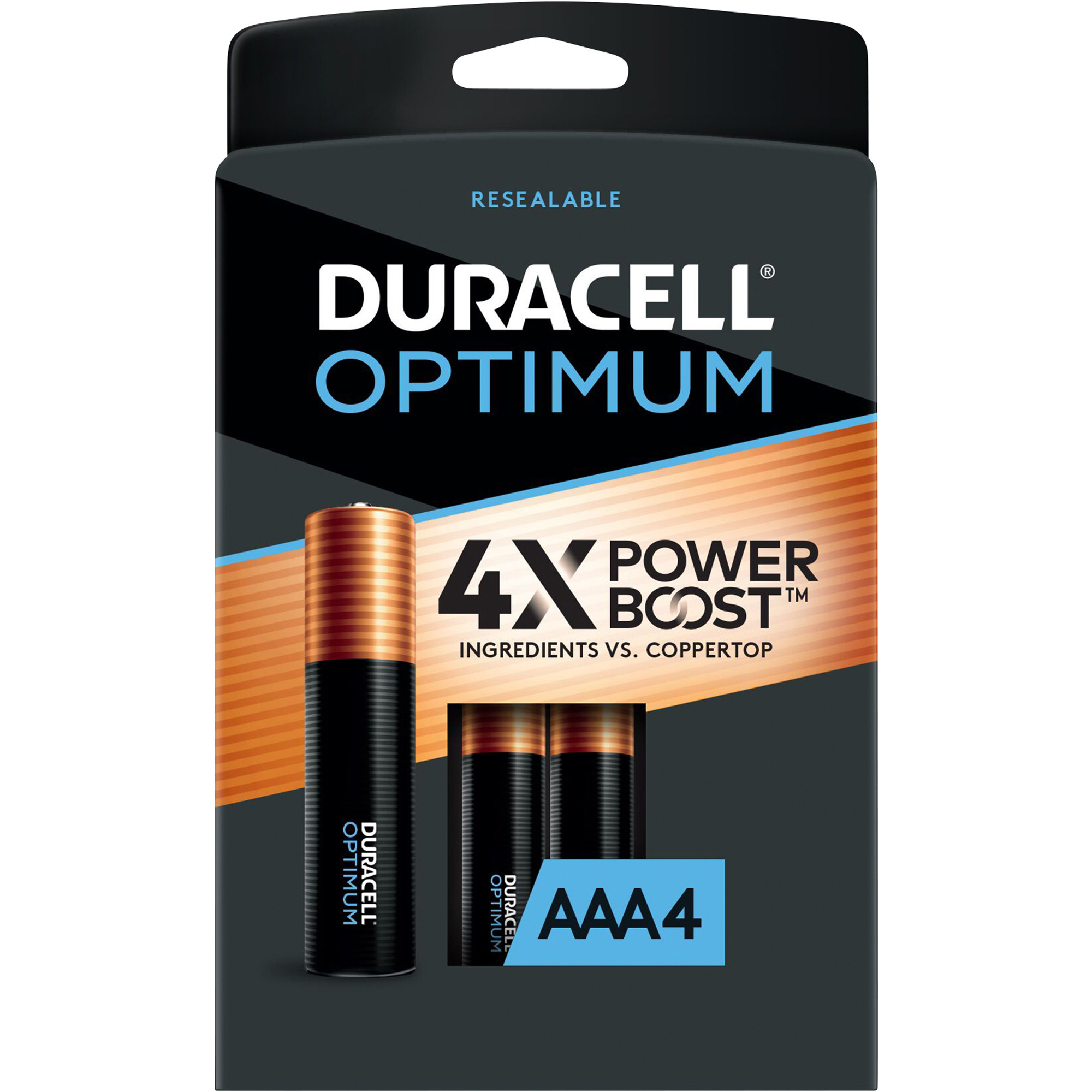 Duracell  Optimum 1.5 Volt  AAA Alkaline Batteries, 4-Pk.